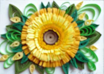 "Autumn Gold" by Monica Genske, Warrens WI - Paper Quilling - SOLD